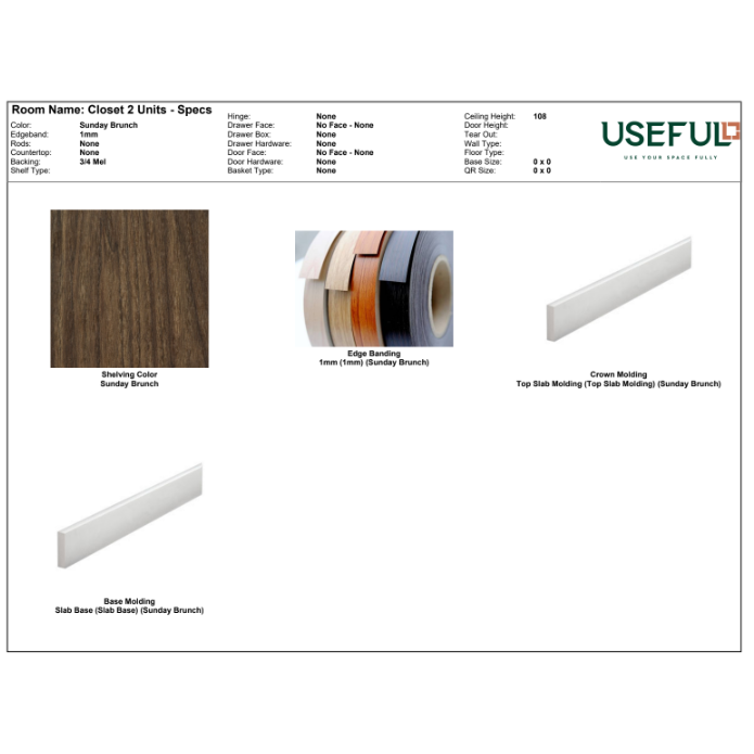 Closet 2 Units Sunday Brunch / Brass