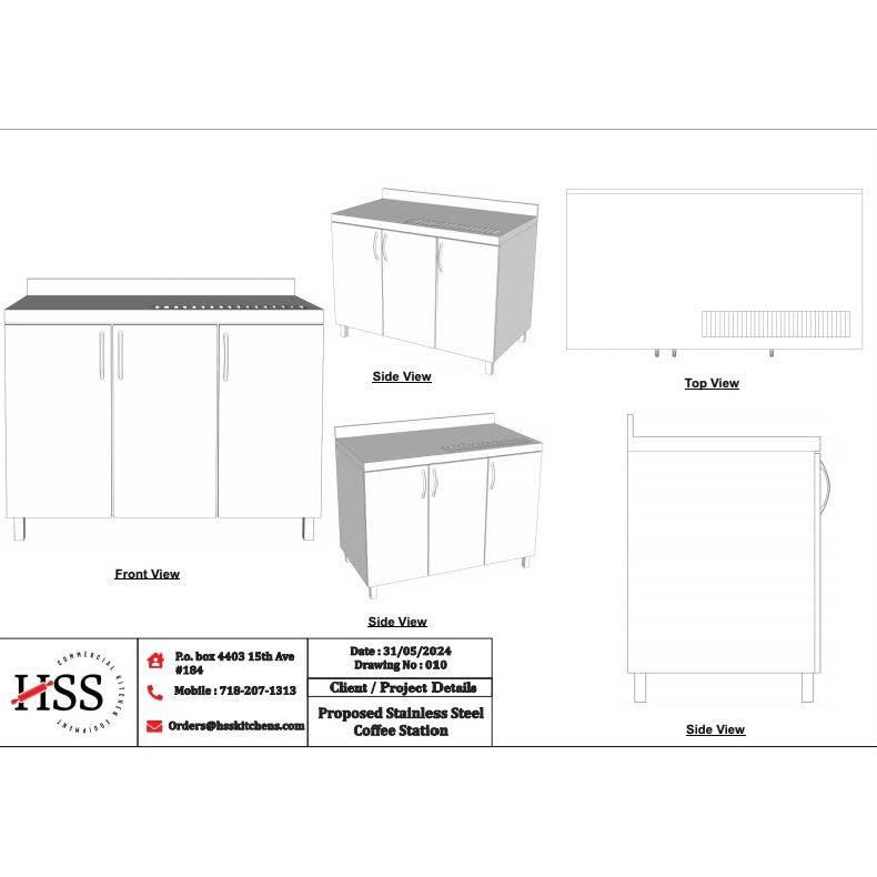1 ea COFFEE STATION Model No. CUSTOM CS3