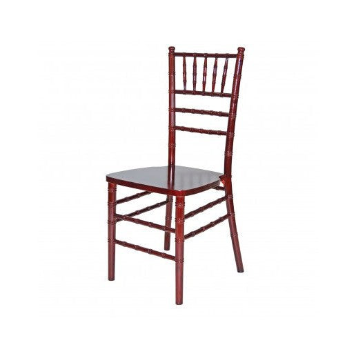 Chair - Chiavari Wood - Mahogany/Ivory Cushion (4/Box)