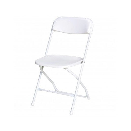 Chair - Rhino Plastic Folding - White/White Seat (10/Box)