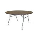 Table - 60" Rhino Resin Round w/Umbrella Hole - Brown