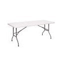 Table - 6'X30" Rhinolite Plastic Banquet - White Granite