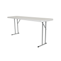 Table - 6'X18" Rhinolite Plastic - White Granite