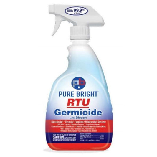 "PURE BRIGHT ALL PURPOSE  GERMICIDE CLEANER W/BLEACH  9/32 OZ"