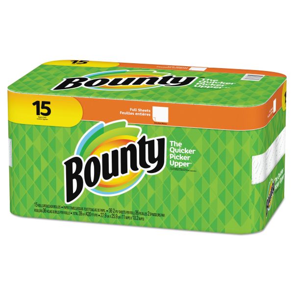 "BOUNTY TOWELS SINGLES 108SHTS  12PK/CS"