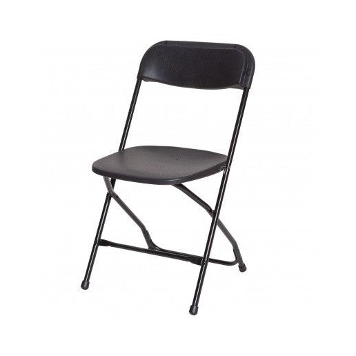 Chair - Rhino Plastic Folding - Black/Black Seat (10/Box)