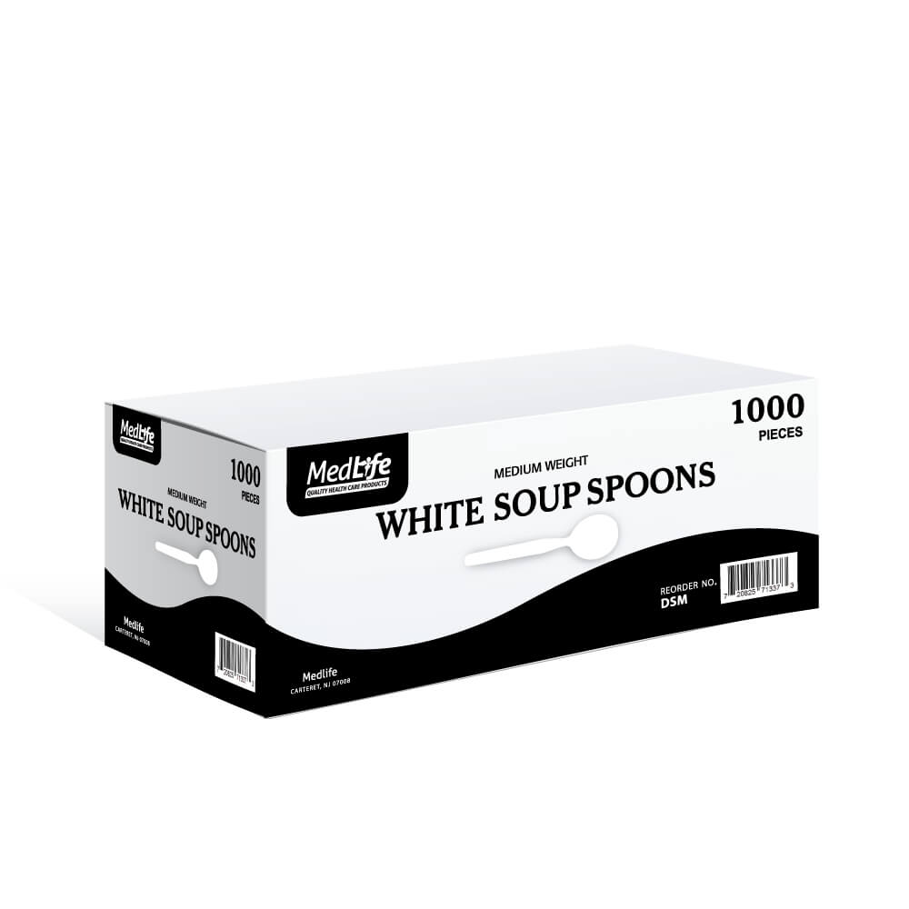 "WHITE SOUP SPOON M/W BULK 1000/CS"