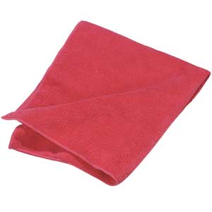 Microfiber Cleaning Cloth Red (12/pk)