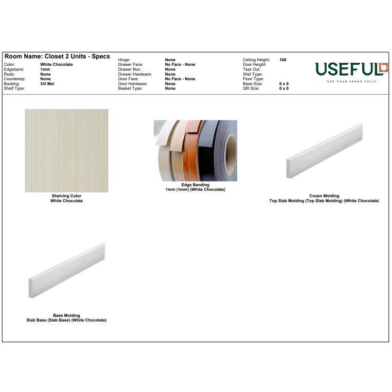 Closet 2 Units White Chocolate / Brass