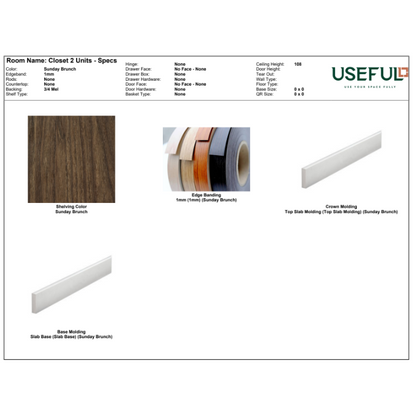 Closet 2 Units Sunday Brunch / Brass