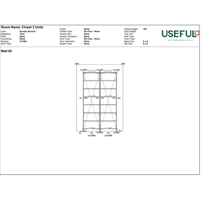 Closet 2 Units Sunday Brunch / Brass