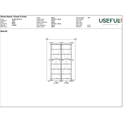 Closet 2 Units Sunday Brunch / Brass