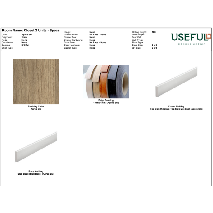 Closet 2 Units Apres Ski / Brass