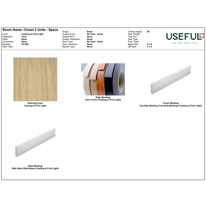 Closet 3 Units Casting at First Light / Brass