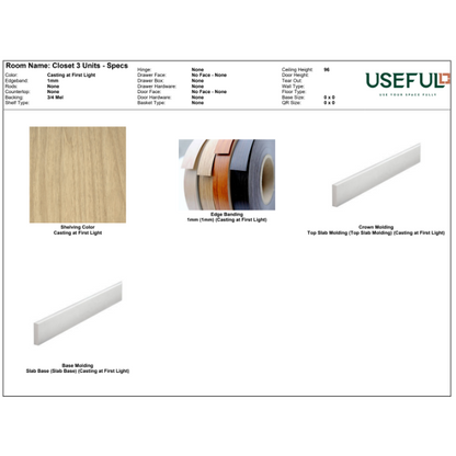 Closet 3 Units Casting at First Light / Brass