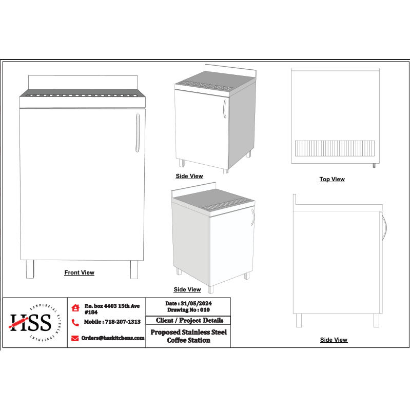 1 ea COFFEE STATION           Model No. CUSTOM CS1