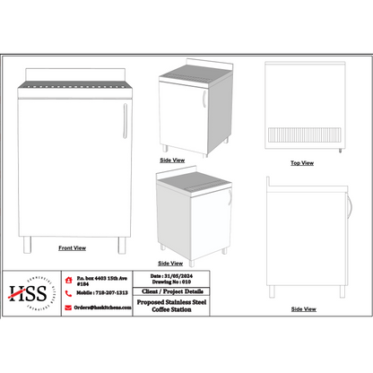 1 ea COFFEE STATION           Model No. CUSTOM CS1