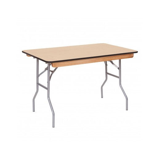 Table - 4'X30" WFT Series Russian Birch Wood Banquet - Rubber Edge