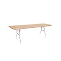 Table - 8'X24" WFT Series Russian Birch Wood Banquet - Metal Edge