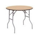 Table - 36" WFT Series Russian Birch Wood Round - Rubber Edge