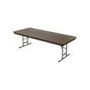 Table - 6'X30" Children's Rhino Resin Banquet Adjustable - Brown