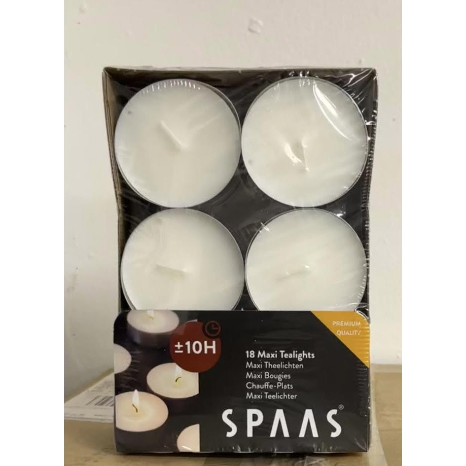 10 Hour Spaas tea lights (18 pk) 6 pks/cs  521.2